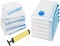 Kit 10 Saco a Vácuo Roupa Viagem 50 x 60 cm Western + Bomba