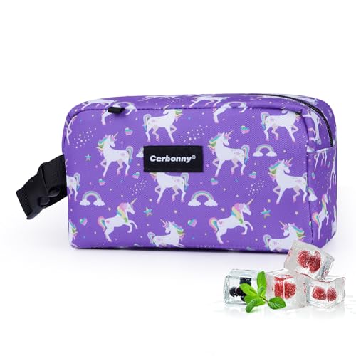 Cerbonny Bolsa térmica pequena lancheira congelável para viagens de trabalho, escola, lancheira, peq