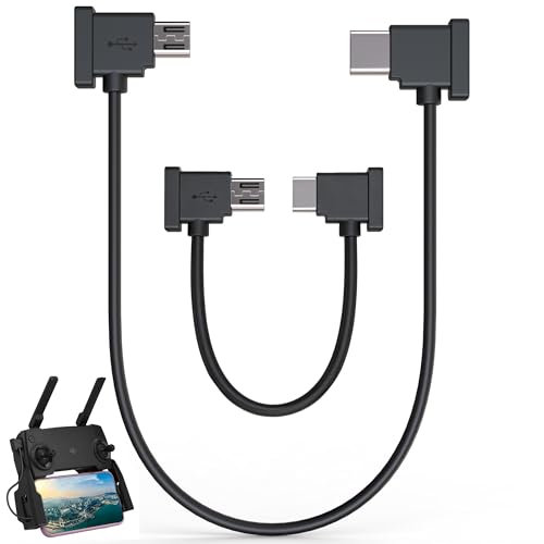IIIZ 2-Pack (1ft+0.5ft) Micro USB to USB-C RC Data Cable