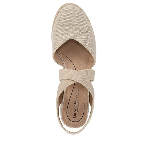 LifeStride Women's Kimball Espadrille Wedge Sandal, Natural/Gold, 7 by LifeStride - Image 5
