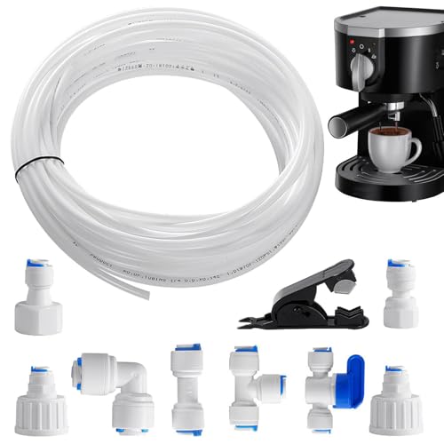 Manguera de agua – Tubos de tubo para frigoríficos Kit | 15 m de manguera, purificador de agua con cortador de tubo de tubo, conexión rápida para emosis inversa – de filtro de acuario