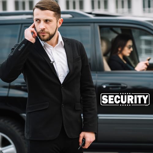 Image of Security Patrol Magnet for Car, Large Security Car Magnetic Signs, Reflective Vehicle Door Magnet for Professional Security Guard 11.8 inch * 3.9 inch (Black-Security-2 Pack)