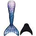 Produktbild DNFUN Meerjungfrauenflosse Mädchen Neuer Mermaid Tail Badeanzug Meerjungfrauschwanz mit Meerjungfrau Flosse für Erwachsene und Kinder