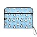 ALAZA Cute Penguin Fish Blue 13 Pocket Expanding File Folder with Labels, Accordion File Folder File Organizer Letter A4 Paper for Office School Student