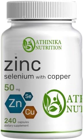 Deal Supplement Zinc 50mg with Selenium + Copper, 240 Capsules, 8 Month Supply, 3 in 1 Mineral Formula, Zinc Picolinate Complex Supplement, Supports Healthy Immune System for Adults and Kids-image-17