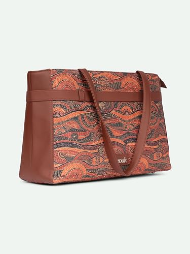 Image of ZOUK Urban Escape Bag | Stylish Vegan with Laptop Compartment, Trolley Sleeve & Anti-Theft Pocket |
