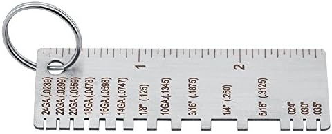 Yosoo Health Gear Stainless Steel Wire Metal Sheet Thickness Gauge, Sheet Metal Thickness Gauge, Welding Gage Plated Size Inspection Tool