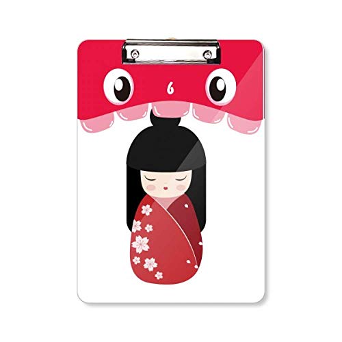 Chemise dossier A4 et presse-papiers Kimono rouge pour organisation de bureau