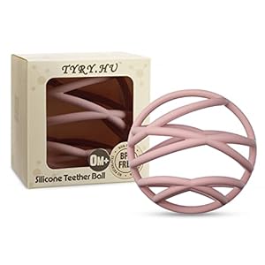 Baby Sensory Teether Ball- Grasping Activity Infant 3-6M Chew Teething Toy Birthday Maze O-Ball Toys Heals Aching Gums…