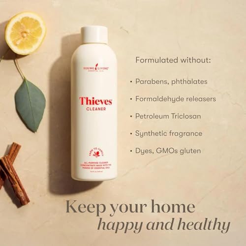 Image of Young Living Thieves Household Cleaner Natural Cleaning Solution, Non-Toxic, A Safely Clean and Healthy Home, Effective for Household Surface - 14.4 fl.oz. - 2 bottles