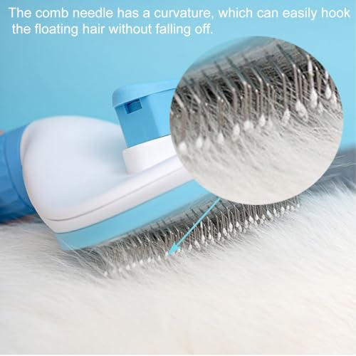 Image of Pet Brushes for Indoor Cats and Nail Clipper Set, Kitten Pet Dog Nail Trimmer (blue）