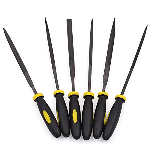uptodateproducts 6pcs 140x3mm Metal File Mini Assorted Rasp Diamond Needle File Set Repair Tool Jewelry Wood Grinding Hand File Tools 2