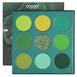Docolor 9 Colori Palette Ombretto Verde Palette Ombretto Polvere Colorata in Crema Glitterata Altamente Pigmentata Naked Smokey Mattes Shimmers Palette Trucco Impermeabile