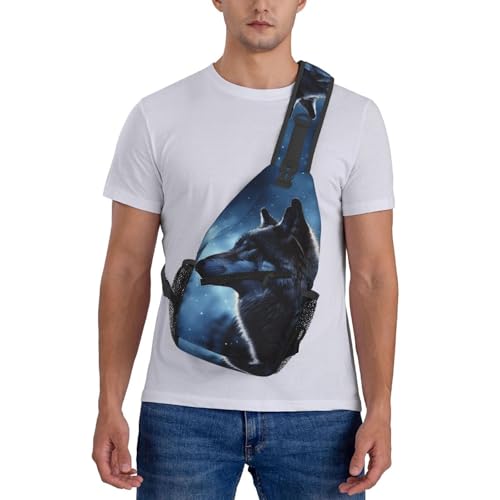 Bolso Masculino Cruzado Diagonal Mochila Bandolera Negra miniatura 2