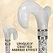 Royal RC Canes Rhinestone Designer - Black & White Majesty Pearlz Walking Cane Adjustable - Aluminum Shaft - Stylish Canes for Women and Men Stability - Seniors Walking Stick
