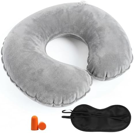 2SETS Oreiller de Voyage, Oreiller Voyage en Mousse A Memoire en ...