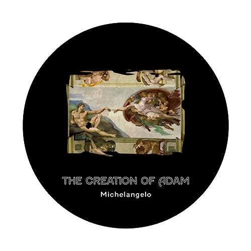 The Creation of Adam PopSockets Swappable PopGrip, Black - Image 3