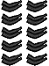 10 Pairs Cooling Sun Sleeves UV Protection Arm Sleeves Arm Cover Sleeve for Men Women (Black, Ice Silk)