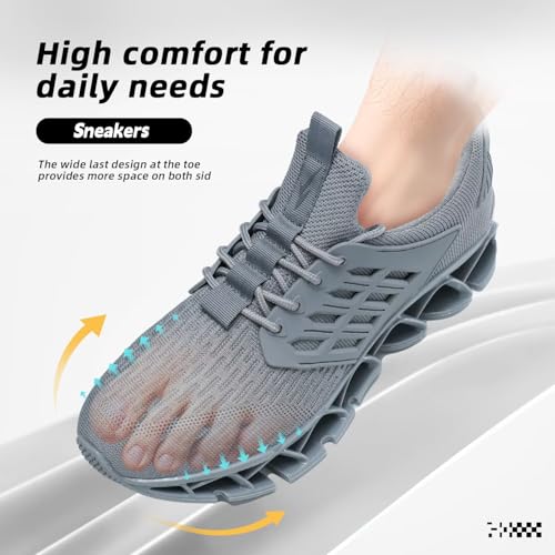 Image of Mens Slip on Walking Running Shoes Blade Tennis Casual Fashion Sneakers Comfort Non Slip Work Sport Athletic Trainer