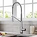 KRAUS Oletto Commercial Style Single Handle Pull Down Kitchen Faucet with QuickDock Top Mount Installation Assembly in Chrome, KPF-2631CH