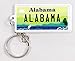 Alabama License Plate Aluminum Ultra-Slim Rectangular Souvenir Keychain 2.5