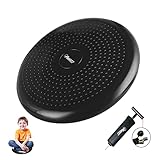 Wobble Cushion by Freesty, Wiggle Seat, Air Stability Disc Core Trainer for Home & Gym, Office Desk Chair Cushion for Flexible Classroom Seat (Black,34cm)