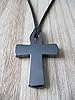 Hematite Ankh Necklace Adjustable Cord Large Gemstone Pendant Egyptian Cross Key of Life Gift #1