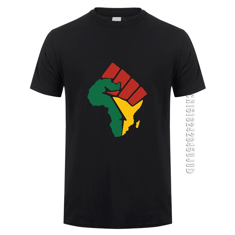 New Africa Map T Shirt Men Summer Cotton O Neck T-shirt Africa Reggaes Music Man Tshirt Top