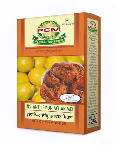 Image of PCM Lemon Achar Masala - 200g | Authentic Spice Blend for Homemade Nimbu Achar, Khatta Meetha Lemon Pickle