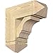 Ekena Millwork BKT0806X20X20BOA03RDF Balboa Arts and Crafts Rough Sawn Bracket w/Offset Brace, Douglas Fir