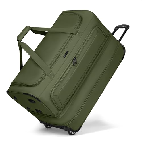 REDOLZ 2-Rollen große Trolley-Reisetasche | Volumen erweiterbar von 98 auf 119 Liter mit Dehnfalte | Damen & Herren (70 cm, extra Bodenfach)