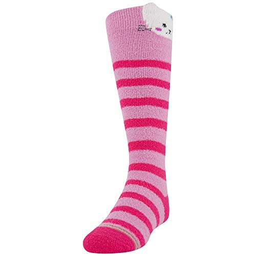 GOLDTOE Girls' Fuzzy Faces Kitty Knee High Socks2