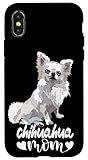 Coque pour iPhone X/XS Chihuahua Maman Chiwawa à poils longs Chiwawa Chien Blanc Mère Maman