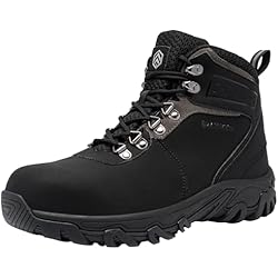 Botas Larnmern LARNMERN Zapatos de Seguridad Hombre Anti-Punción Anti-Deslizante Anti-Aplastante Reflectivo Botas de Seguridad Calzados de Trabajo Ligero Cómodo (Negro,41.5EU)