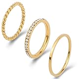 Perfekte Wahl: Joacii 18k vergoldete Ring-Set wird in einer eleganten Tasche geliefert, bereit, sich selbst oder einen geliebten Menschen für Geburtstag, Weihnachten, Muttertag, Jubiläum, Valentinstag, Hochzeit, Abschluss und jeden anderen Feiertag oder besonderen Anlass Geschenk zu gönnen.