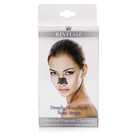 Revitale Charcoal Deep Magnetic Cleansing Nose Pore Strips - Removes Blackheads (5 Pack) Cover