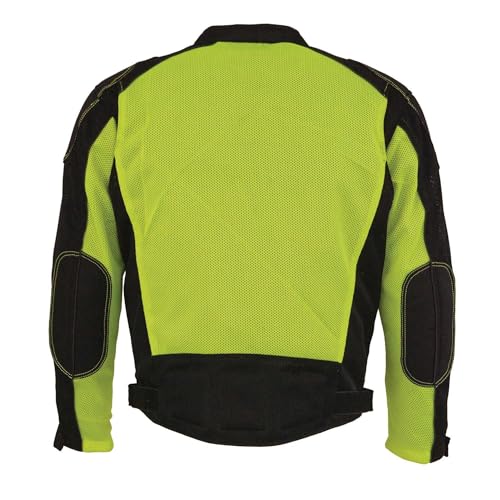 Image of Milwaukee Leather Men's CE Armored All-Season Motorcycle Jacket - Impact Protection Textile Racer Design - Small