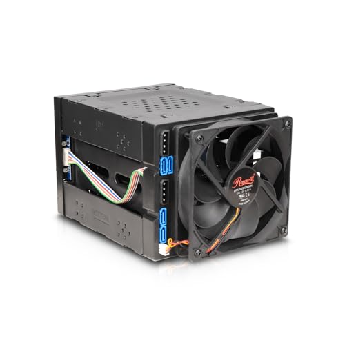 Image of Rosewill 3 x 5.25-Inch to 4 x 3.5-Inch Hot-swap SATAIII /SAS Hard Disk Drive Cage - Black (RSV-SATA-Cage-34)