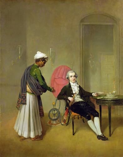 Cuadro al óleo de William Hickey por Arthur Devis para decorar el hogar, 60x90cm