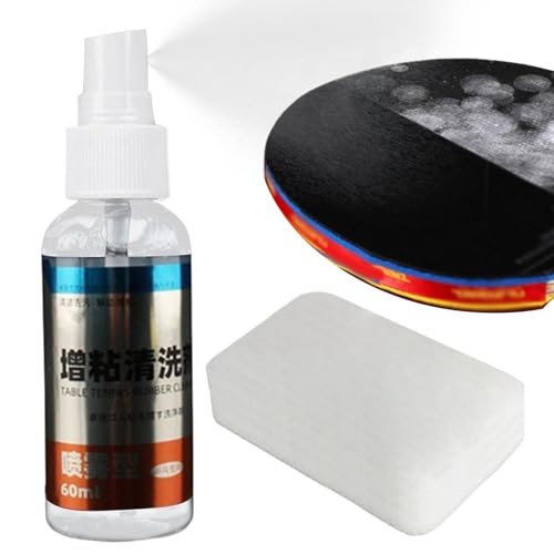 PingPong Paddle Cleaner - de borracha profissional 60ml Garrafa de spray de limpeza de pingue-pongue
