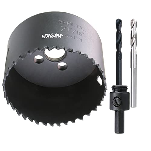 WowSupM 68 mm HSS Bi Metal Hole Saw cutter for Wood Metal, 68mm