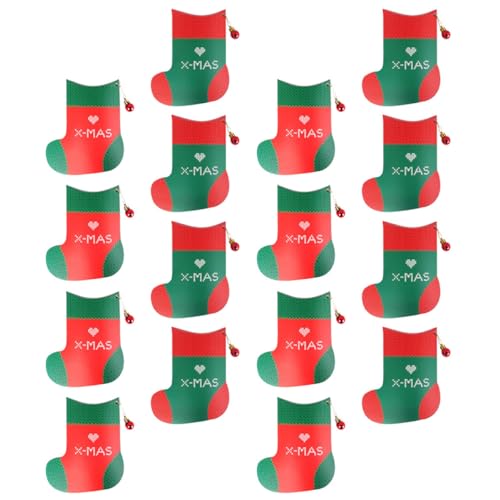 KOMBIUDA Boxes for Christmas 20pcs White Candy Boxes Xmas Socks Candy Cases Stocking Treats