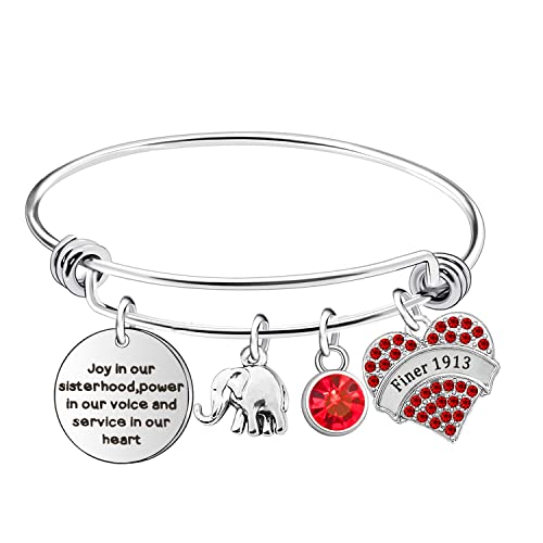 Scwasen 1913 Greek Sorority Paraphernalia Gift Jewelry Joy in Our Sisterhood Bracelet Gift for Women