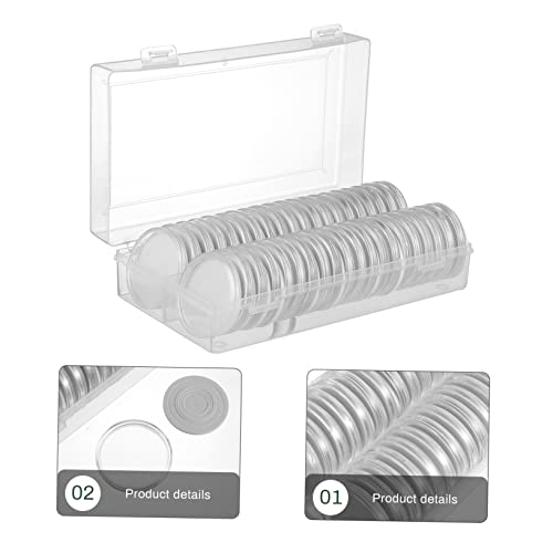 Cápsulas de Monedas Plásticas Redondas 40 piezas con Caja miniatura 7