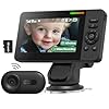 Elzeeo Wireless Baby Car Camera with 1080P Advanced Night Vision and 32H Battery, No Wi-Fi Needed Easy Setup Car Baby Monitor with Video Recording Adjustable Angle, Newborns Travel Essentials Gifts