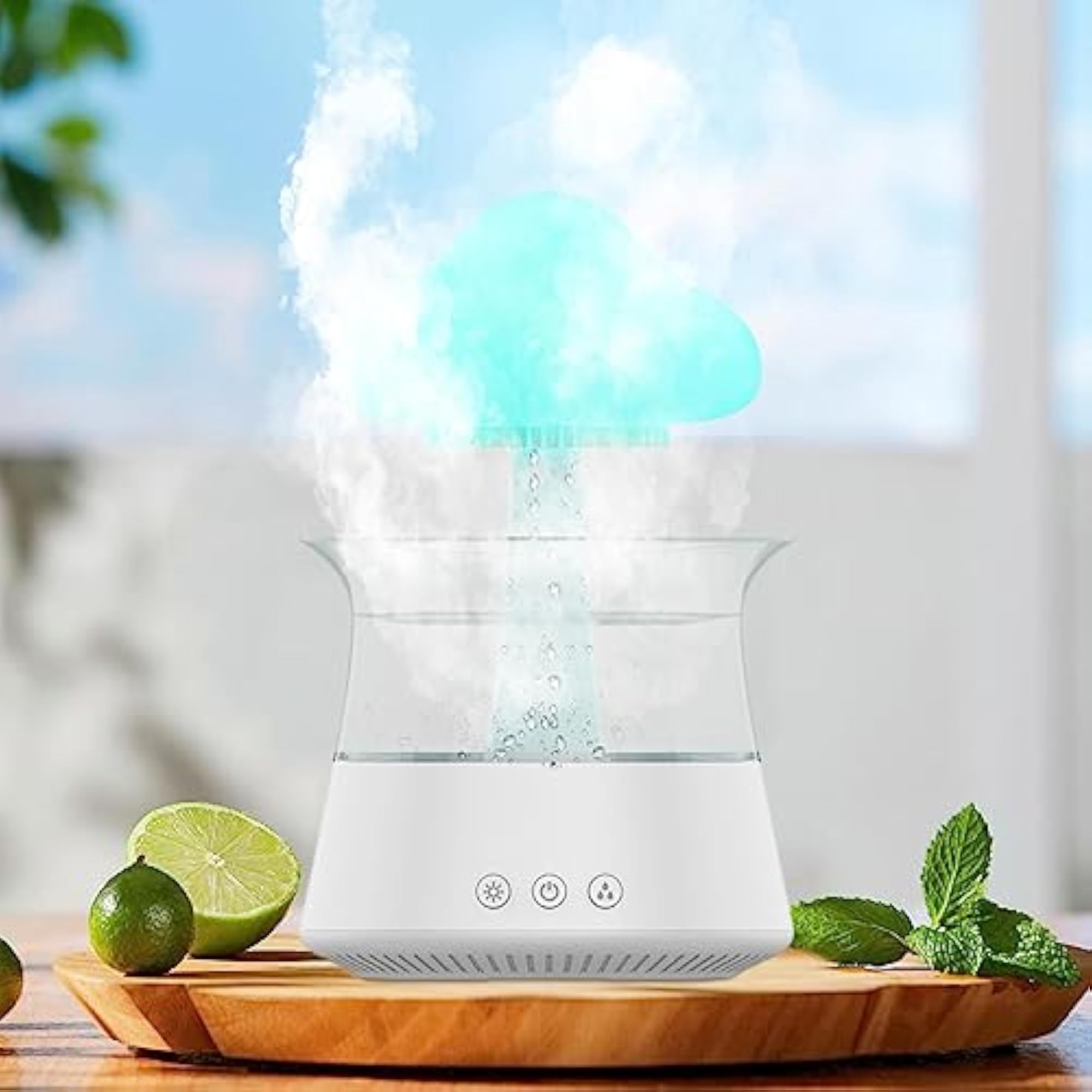 Rain Cloud Humidifier, Colorful Night Light Diffuser