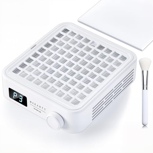 Makartt Professional Nail Dust Collector – Powerful Dust Collector Nail Tech Quite Suction Machine...