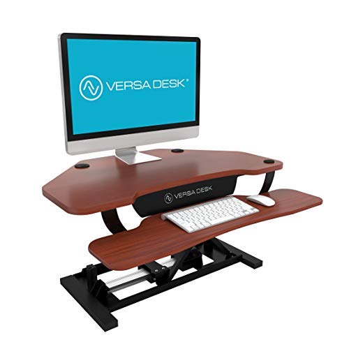 VersaDesk Power Pro Corner - 36" Electric Height-Adjustable Standing Desk - Sit to