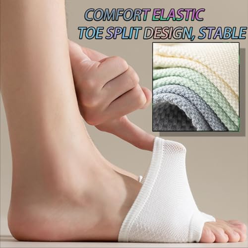 CHUNFO Womens No Show Socks Half Palm Toe Topper Liner NonSlip Seamless Loafer Heel Sock Cotton Size 5-11 5 & More Pairs3