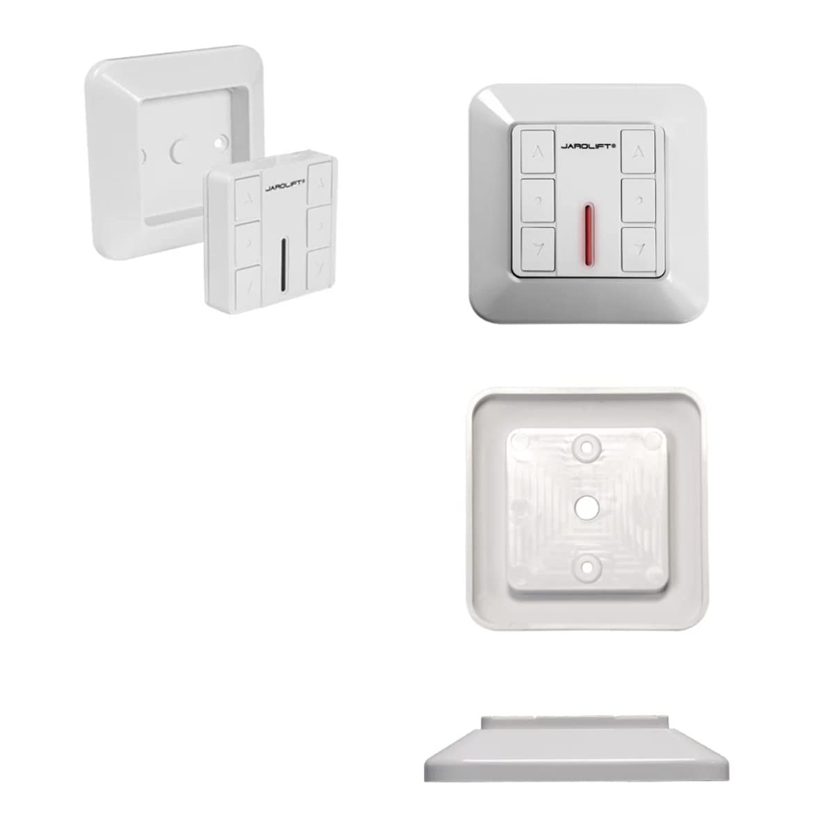 jarolift Transmisor de Pared de 2 Canales TDRC 02W para Motores Radio TDEF y Motores Tubulares con Receptor de Radio jarolift, 433,92 MHz